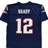 Age 14-16 Reebok New England Patriots Football Jersey - Large Blue Polyester