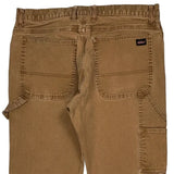 Dickies Double Knee Carpenter Trousers - 36W 31L Brown Cotton