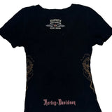Harley Davidson Graphic T-Shirt - XL Black Cotton
