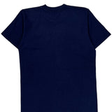 90S Blank Unbranded T-Shirt - Small Navy Cotton