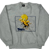 Warner Bros Cartoon Sweatshirt - Large Grey Cotton