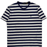 Polo By Ralph Lauren Striped T-Shirt - Medium Navy Cotton