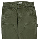 Carhartt Double Knee Carpenter Trousers - 30W 32L Green Cotton