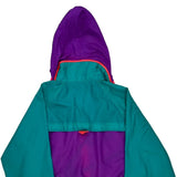 Radial Sleeve Columbia Windbreaker - Small Green Nylon