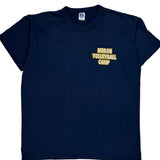 Russell Athletic Single Stitch T-Shirt - Large Navy Cotton