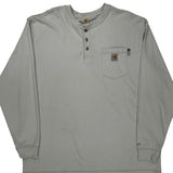 Carhartt Long Sleeve T-Shirt - 2XL Grey Cotton
