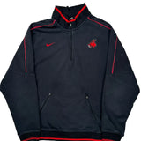 Sports Team Logo Nike 1/4 Zip - XL Black Cotton Blend