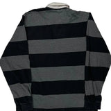 Charles River Apparel Striped Rugby Shirt - Large Black Cotton
