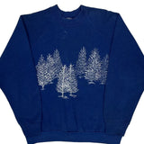 Fruit Of The Loom Graphic Sweatshirt - Large Blue Cotton Blend