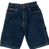 Southpole Baggy Denim Shorts - 25W 12L Dark Wash Denim