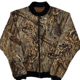 Mossy Oak Camo Bomber Jacket - Small Brown Polyester