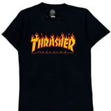 Skateboarding Thrasher Graphic T-Shirt - Small Black Cotton