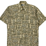 Unbranded Hawaiian Shirt - Medium Beige Cotton