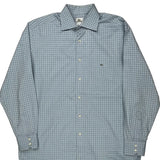 Lacoste Checked Shirt - XL Blue Cotton