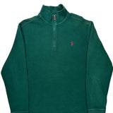 Polo By Ralph Lauren 1/4 Zip - XL Green Cotton