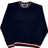 Tommy Hilfiger Spellout Sweatshirt - Large Navy Cotton