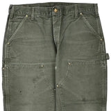 Carhartt Double Knee Carpenter Trousers - 35W 29L Grey Cotton