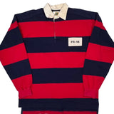 Fg-16 Field Gear Striped Rugby Shirt - Large Red Cotton
