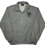 House Of Harley Davidson 1/4 Zip - Large Grey Cotton