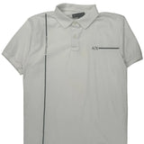 Armani Exchange Polo Shirt - Large White Cotton