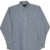 Ralph Lauren Striped Shirt - Large Blue Cotton