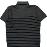 Tommy Hilfiger Striped Polo Shirt - Large Grey Cotton