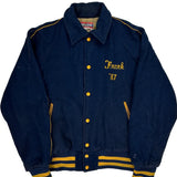 Spring-Ford Football 87 Empire Football Varsity Jacket - Large Yellow Wool