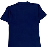 70S Mumbles T.K.O Spellout T-Shirt - Small Blue Cotton