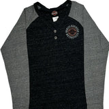 Grand Rapids Harley Davidson Graphic Long Sleeve T-Shirt - Large Black Cotton