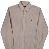 Ralph Lauren Striped Shirt - Medium Red Cotton