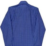 Regent Custom Fit Polo By Ralph Lauren Checked Shirt - Medium Blue Cotton