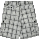 Lee Checked Cargo Shorts - 34W 10L Gray Cotton