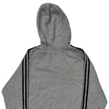 Adidas Hoodie - Large Grey Cotton Blend