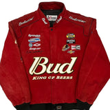 Dale Earnhardt Jr. Budweiser Chase Authentics Nascar Bomber Jacket - XL Red Polyester