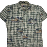 Chaps Ralph Lauren Hawaiian Shirt - Large Blue Cotton