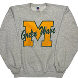 Green Wave Russell Athletic College Sweatshirt - XL Grey Cotton Blend
