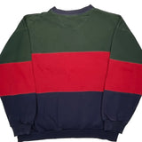 Chaps Ralph Lauren Striped Sweatshirt - Medium Green Cotton