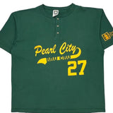 Single Stitch Pearl City Baseball Cotton Deluxe Graphic T-Shirt - XL Green Cotton