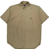 Ralph Lauren Short Sleeve Shirt - Small Beige Cotton