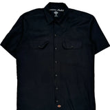 Dickies Short Sleeve Shirt - Medium Black Cotton Blend