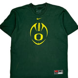Oregon Football Nike College T-Shirt - Medium Green Cotton
