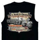 Harley Davidson Graphic Tank Top - Medium Black Cotton