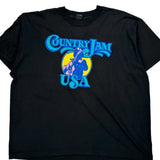 Country Jam USA Anvil Single Stitch T-Shirt - XL Black Cotton