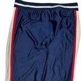 Adidas Striped Track Pants - Large Blue Polyester