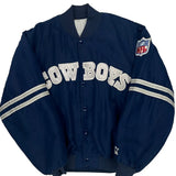 Dallas Cowboys Starter Football Varsity Jacket - Large Navy Nylon