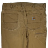 Carhartt Carpenter Trousers - 34W 29L Khaki Cotton