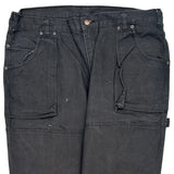 Dickies Double Knee Carpenter Trousers - 38W 31L Black Cotton