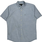 Tommy Hilfiger Short Sleeve Shirt - Large Blue Cotton