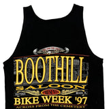 Oneita Single Stitch Tank Top - Medium Black Cotton