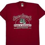 Fruit Of The Loom Single Stitch T-Shirt - XL Red Cotton